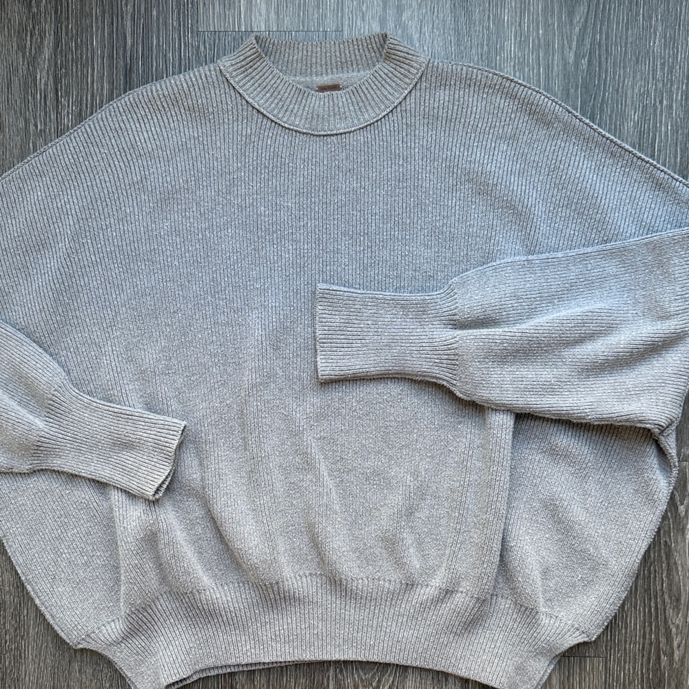 Free People Easy Street Tunic Grey Sweater
